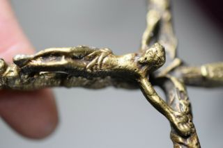 ⭐ antique crucifix,  pendant,  ornate bronze cross⭐ 7
