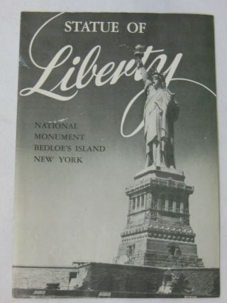 Rare Antique York City Statue Of Liberty Tour Guide Booklet Map Vintage 1952
