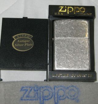 Zippo Previously Collected Lighter Antique Silver Plated Misfit
