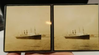 Photo Stereoview Card Of Feb 22 1930 Aug 8 1931 Rms Lapland Ocean Liner