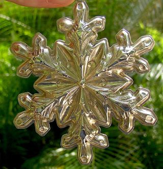 Vintage 1973 Gorham Sterling Silver Snowflake Christmas Ornament 7