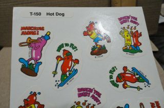 Vintage TREND Glossy Die Cut HOT Dog Scratch Sniff Stickers Sheet 2