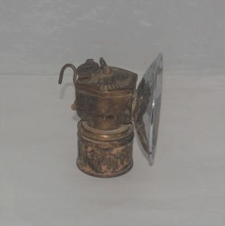 Antique Vintage Brass Carbide Coal Miners Lamp