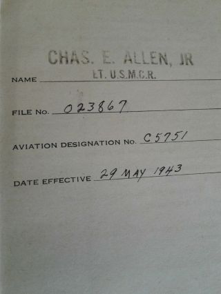 Vintage Aviators U.  S.  M.  C.  R.  Flight Log Book Pilot ' s Log Book 1940 ' s.  Texas 5