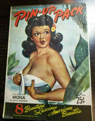 Vintage G.  I Pin Up Girl Sweetheart 8 Litho Prints 5.  5 " X 7.  5 " Pin - Up Pack Co.