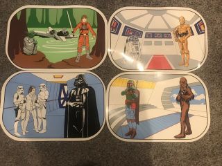 1982 Star Wars The Empire Strikes Back Set Of 4 Sigma Place Mats