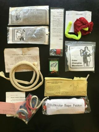 10 Vintage Rope Magic Tricks - Miracle Rope Through Body & Color Changing Laces