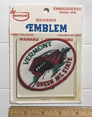 Nip Vermont Green Mountain State Red Covered Bridge Embroidered Souvenir Patch