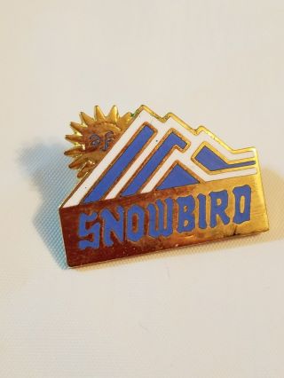 Snowbird Skiing Ski Pin Badge Utah Resort Souvenir Travel Lapel Vintage