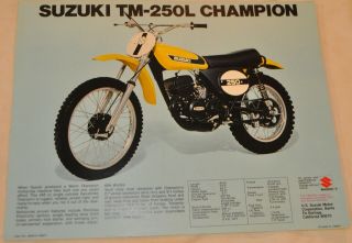 Original1974 250 & 400 " Tm " Suzuki Motorcycle Brochure