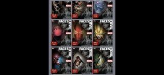 Topps Marvel Collect Digital Faces Of Evil Motion 1 - 8,  Wave 1 Award Red Skull