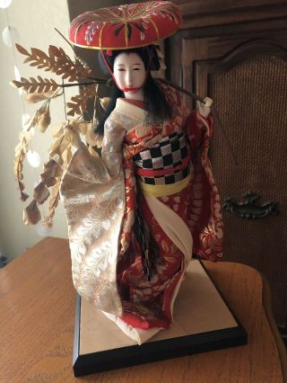 Vintage Nishi Asian Geisha Doll Kimono Japanese Japan Figure Kabuki Fujimisume