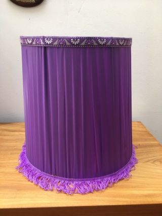 Vintage,  Retro Purple Plastic Lampshade 1960 