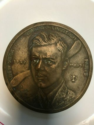 Charles Lindbergh Bronze Medallion 1927