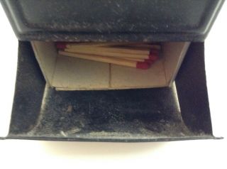 Vintage Tin Metal Wall Mount Match Box Stick Matches Matchbox Holder Antique 4