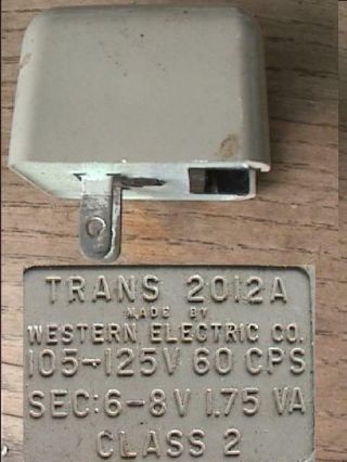Western Electric 2012a Transformer For Princess Bell Systems Telephones 2702bmg