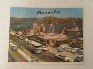 Vintage Acapulco Mexico Travel Brochure 1950s 1960s