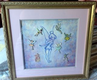 Disney " Tinker Bell A Character History " Framed Pin Set /2500 Limited Edition