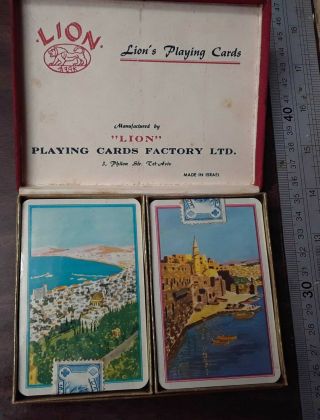 Lion Playing Cards From Israel,  Haifa & Acre,  Still Early 60 