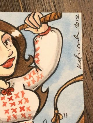 Katie Cook Sketch Art Card Indiana Jones? 1/1 2