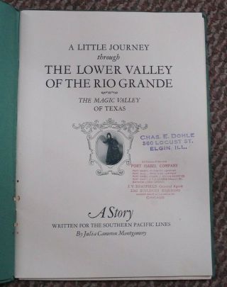 Antique Booklet On The Lower Valley Of The Rio Grande Southern Pacific Railroad 2