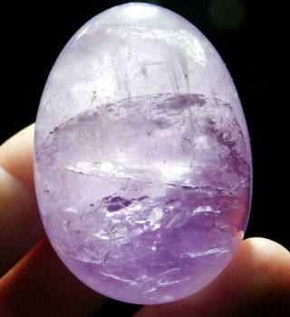A 100 Natural Brazilain Amethyst Crystal Carved Into A Larger Egg 139.  9gr E