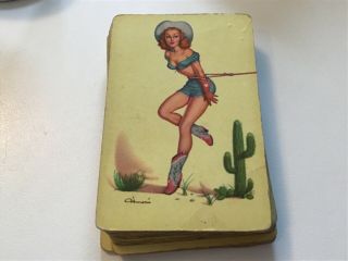 Vintage Deck Of Pin Up Playing Cards