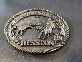 1980 Heston National Finals Rodeo Nfr Limited Edition Belt Buckle Oklahoma City
