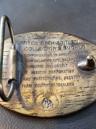 1980 Heston National Finals Rodeo NFR Limited Edition Belt Buckle Oklahoma City 2