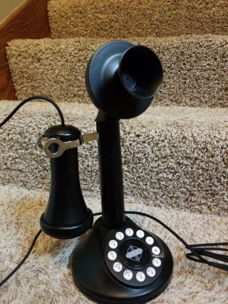Crosley C64 Candlestick Phone in Black 2