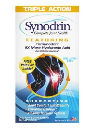 Synodrin Complete Joint Rehab Triple Action Supplement 90 Capsules Exp 10/2019
