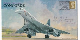 (a29442) Gb Cover Concorde Final Ny Pilot Signed Hutchinson 2003 No 11 Of 100