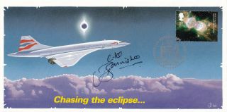 (a29437) Gb Fdc Concorde Pilot Signed Chasing Eclipse Bannister 2002 No.  22/26