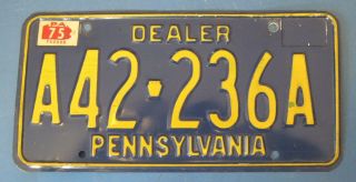 1975 Pennsylvania Dealer License Plate