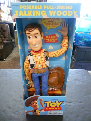 Disney Pixar - Toy Story Talking Woody - 1995 Thinkway Toys - Old Stock