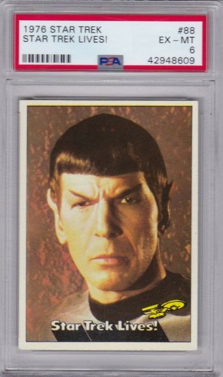 1976 Topps Star Trek 88 Star Trek Lives Psa 6 Ex/mt