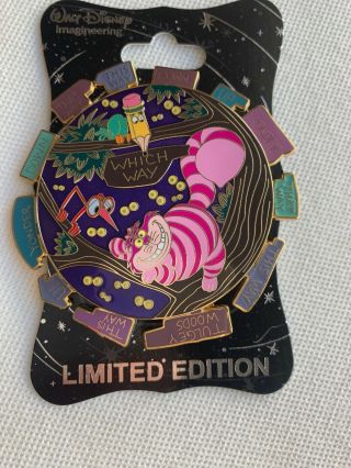 Disney Wdi Alice In Wonderland 60th Cheshire Cat Spinner Le 250 Pin