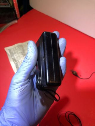 Antique Packette Pocket Transistor Crystal Radio Detector Bakelite Case 1940’s 6