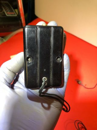 Antique Packette Pocket Transistor Crystal Radio Detector Bakelite Case 1940’s 7
