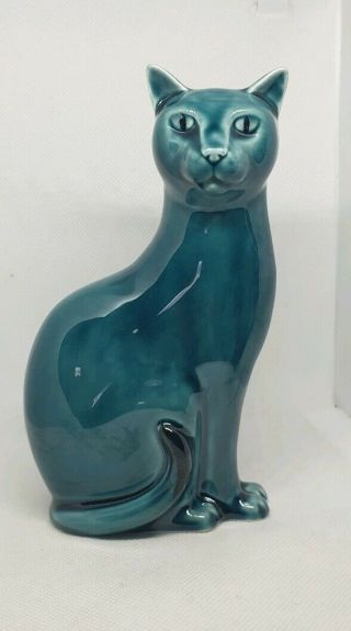 Fabulous Poole Pottery Retro Kitsch Vintage Siamese Cat Ceramic Painted Ornament
