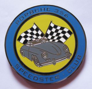 Car Badge - Porsche 356 Speedster Car Grill Badge Emblem Logos Metal Enamled Car G