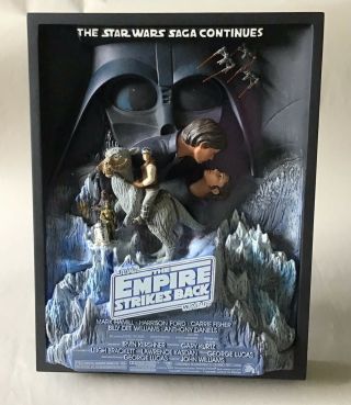 Code 3 Collectibles Star Wars Empire Strikes Back 3d Movie Poster Sculpture