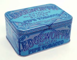Edgeworth Sliced Pipe Tobacco Tin W/ Complete Contents Of Tobacco,