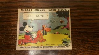 1935 Gum Inc Mickey Mouse R89 47 - Disney Card