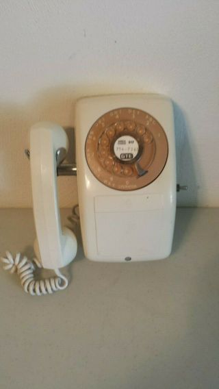 Vintage Gte Aceo Rotary Dial Phone Telephone With Cord Nb92219 Cxx 6 - 65 - 2