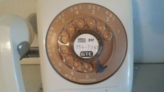 Vintage GTE ACEO Rotary Dial Phone Telephone with cord NB92219 CXX 6 - 65 - 2 3