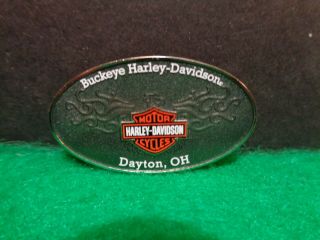 Buckeye Harley Davidson Dayton Ohio Motorcycle Dealer Lapel Vest Hat Pin