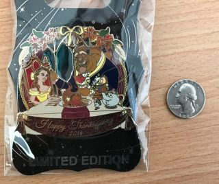 D23 Wdi Beauty And The Beast Thanksgiving Pin,  Le 250,  Rare
