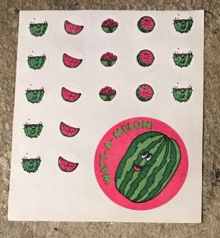 Vintage Ctp Matte Watermelon Mini Max Scratch And Sniff Stickers Scratch N Sniff