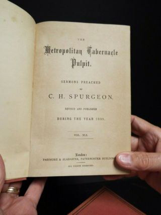 1908 - 6 Volumes Metropolitan Tabernacle Pulpit by C.  H.  Spurgeon - see descripton 3